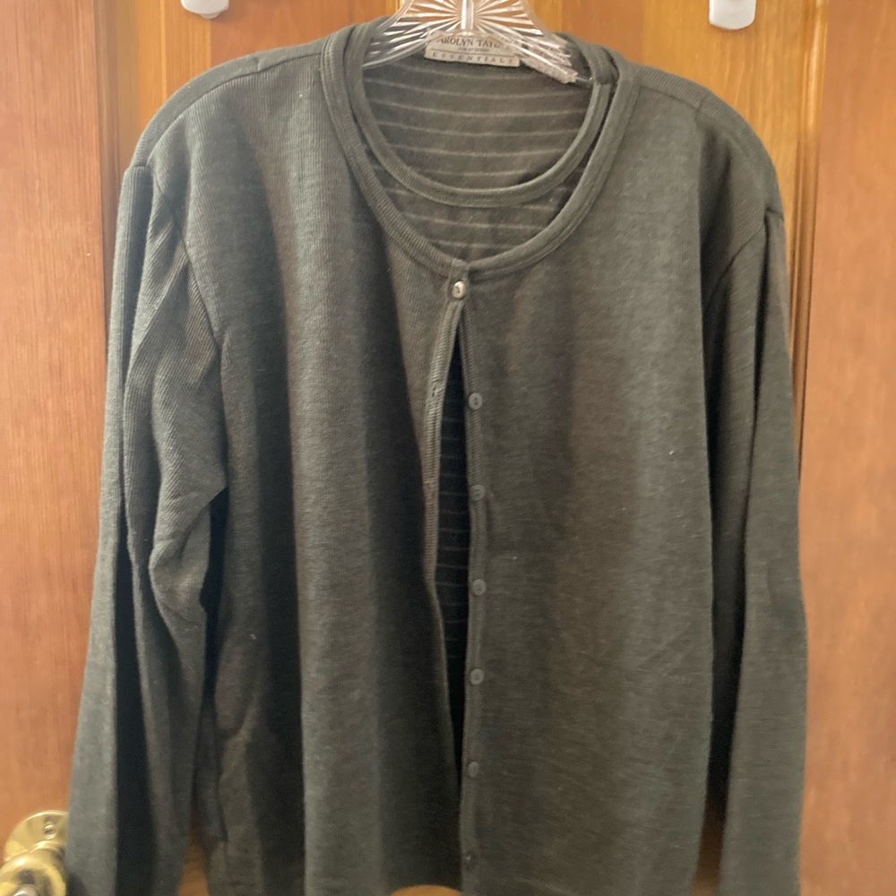 Blouse with attached sweater xl